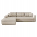 ΚΑΝΑΠΕΣ ΚΡΕΒΑΤΙ ΑΡΙΣΤΕΡΗ ΓΩΝΙΑ KANSO HM3338.03L ΜΠΕΖ ΥΦΑΣΜΑ 244x188x80Υεκ