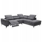 ΚΑΝΑΠΕΣ ΔΕΞΙΑ ΓΩΝΙΑ-ΑΝΑΚΛΙΣΗ & ΑΠΟΘ.ΧΩΡΟΣ-RESTRO HM3339.01R ΓΚΡΙ ΥΦΑΣΜΑ 284x224x76Υεκ