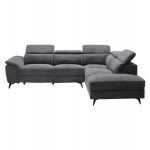 ΚΑΝΑΠΕΣ ΔΕΞΙΑ ΓΩΝΙΑ-ΑΝΑΚΛΙΣΗ & ΑΠΟΘ.ΧΩΡΟΣ-RESTRO HM3339.01R ΓΚΡΙ ΥΦΑΣΜΑ 284x224x76Υεκ