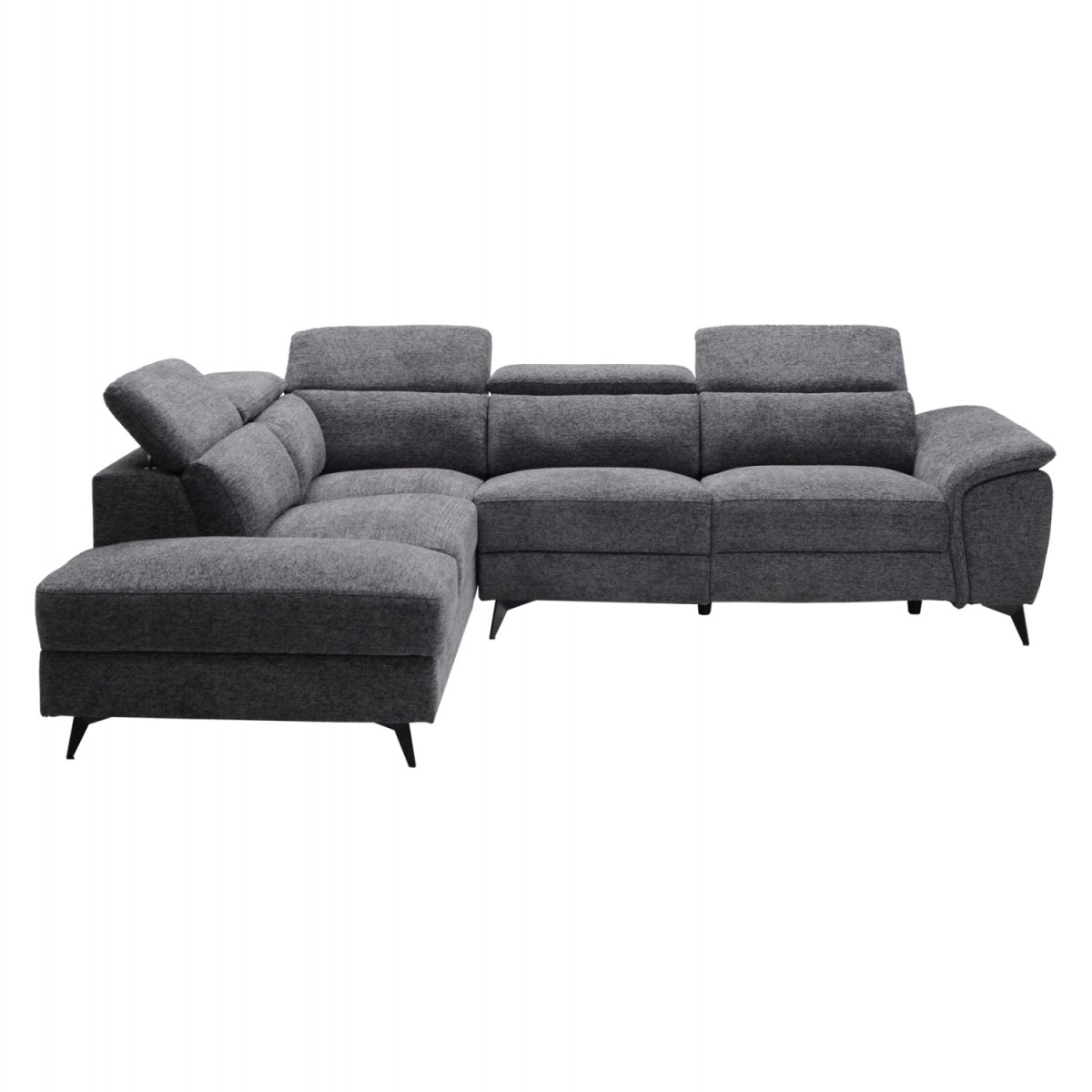 ΚΑΝΑΠΕΣ ΑΡΙΣΤΕΡΗ ΓΩΝΙΑ-ΑΝΑΚΛΙΣΗ & ΑΠΟΘ.ΧΩΡΟΣ-RESTRO HM3339.01L ΓΚΡΙ ΥΦΑΣΜΑ 284x224x76Υεκ