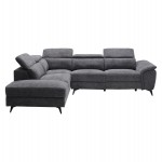 ΚΑΝΑΠΕΣ ΑΡΙΣΤΕΡΗ ΓΩΝΙΑ-ΑΝΑΚΛΙΣΗ & ΑΠΟΘ.ΧΩΡΟΣ-RESTRO HM3339.01L ΓΚΡΙ ΥΦΑΣΜΑ 284x224x76Υεκ