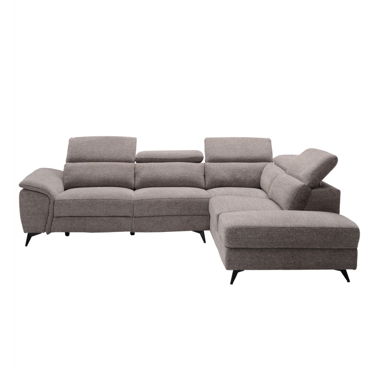 ΚΑΝΑΠΕΣ ΔΕΞΙΑ ΓΩΝΙΑ-ΑΝΑΚΛΙΣΗ & ΑΠΟΘ.ΧΩΡΟΣ-RESTRO HM3339.02R ΜΠΕΖ ΥΦΑΣΜΑ 284x224x76Υ