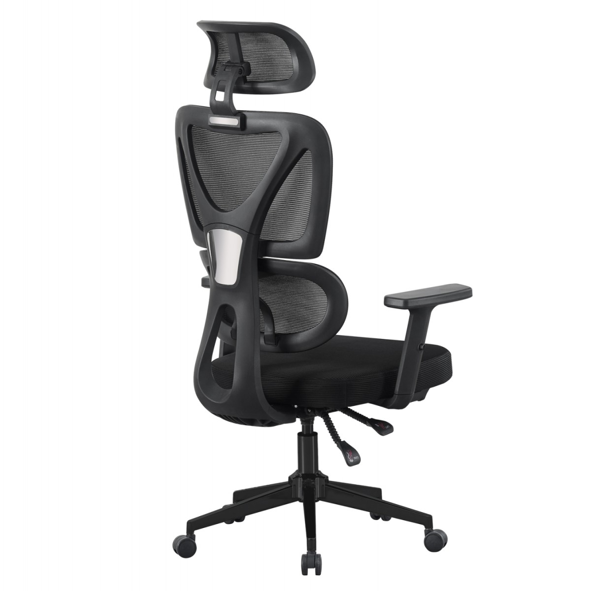 ΚΑΡΕΚΛΑ ΓΡΑΦΕΙΟΥ NOVAR HM1218.01 ΜΑΥΡO MESH--ΒΑΣΗ PP 51x49x121-129Υεκ