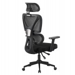 ΚΑΡΕΚΛΑ ΓΡΑΦΕΙΟΥ NOVAR HM1218.01 ΜΑΥΡO MESH--ΒΑΣΗ PP 51x49x121-129Υεκ