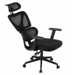 ΚΑΡΕΚΛΑ ΓΡΑΦΕΙΟΥ NOVAR HM1218.01 ΜΑΥΡO MESH--ΒΑΣΗ PP 51x49x121-129Υεκ
