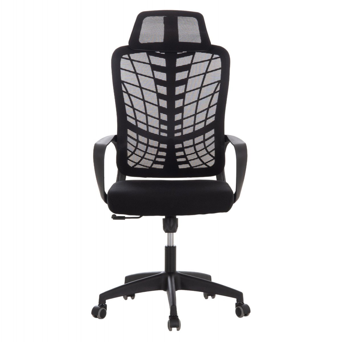 ΚΑΡΕΚΛΑ ΓΡΑΦΕΙΟΥ ELVAR HM1219.01 ΜΑΥΡO MESH--ΒΑΣΗ ΠΟΛΥΠΡΟΠΥΛΕΝΙΟΥ 63x56x125Υεκ