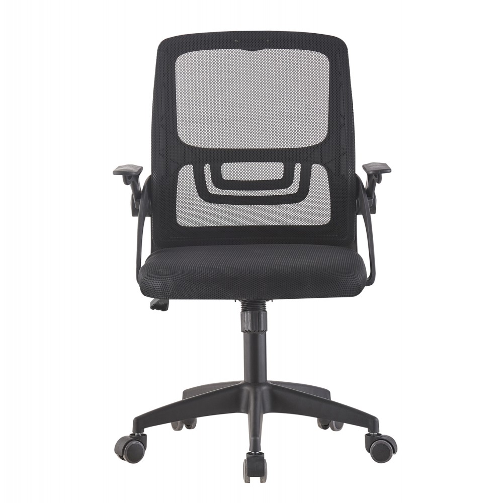 ΚΑΡΕΚΛΑ ΓΡΑΦΕΙΟΥ NETTIS HM1220.01 ΜΑΥΡO MESH-ΒΑΣΗ ΠΟΛΥΠΡΟΠΥΛΕΝΙΟΥ 47x47x109-119Υεκ
