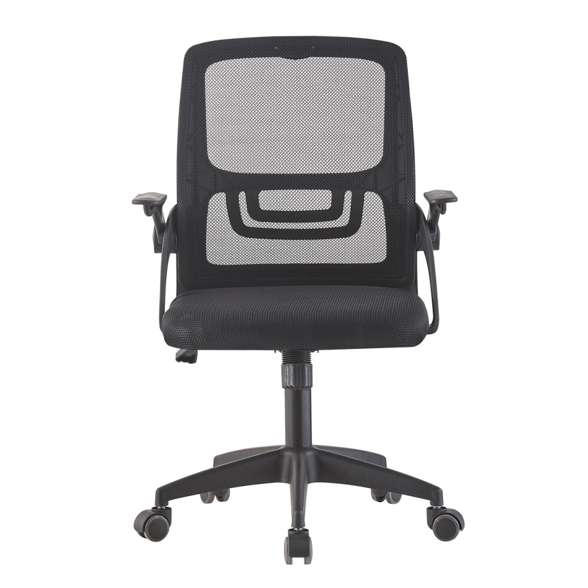 ΚΑΡΕΚΛΑ ΓΡΑΦΕΙΟΥ NETTIS HM1220.01 ΜΑΥΡO MESH-ΒΑΣΗ ΠΟΛΥΠΡΟΠΥΛΕΝΙΟΥ 47x47x109-119Υεκ