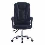ΚΑΡΕΚΛΑ ΓΡΑΦΕΙΟΥ ΔΙΕΥΘΥΝΤΙΚΗ KYRON HM1221.01 ΜΑΥΡO PU--ΒΑΣΗ ΧΡΩΜΙΟΥ 65x46x112Υεκ
