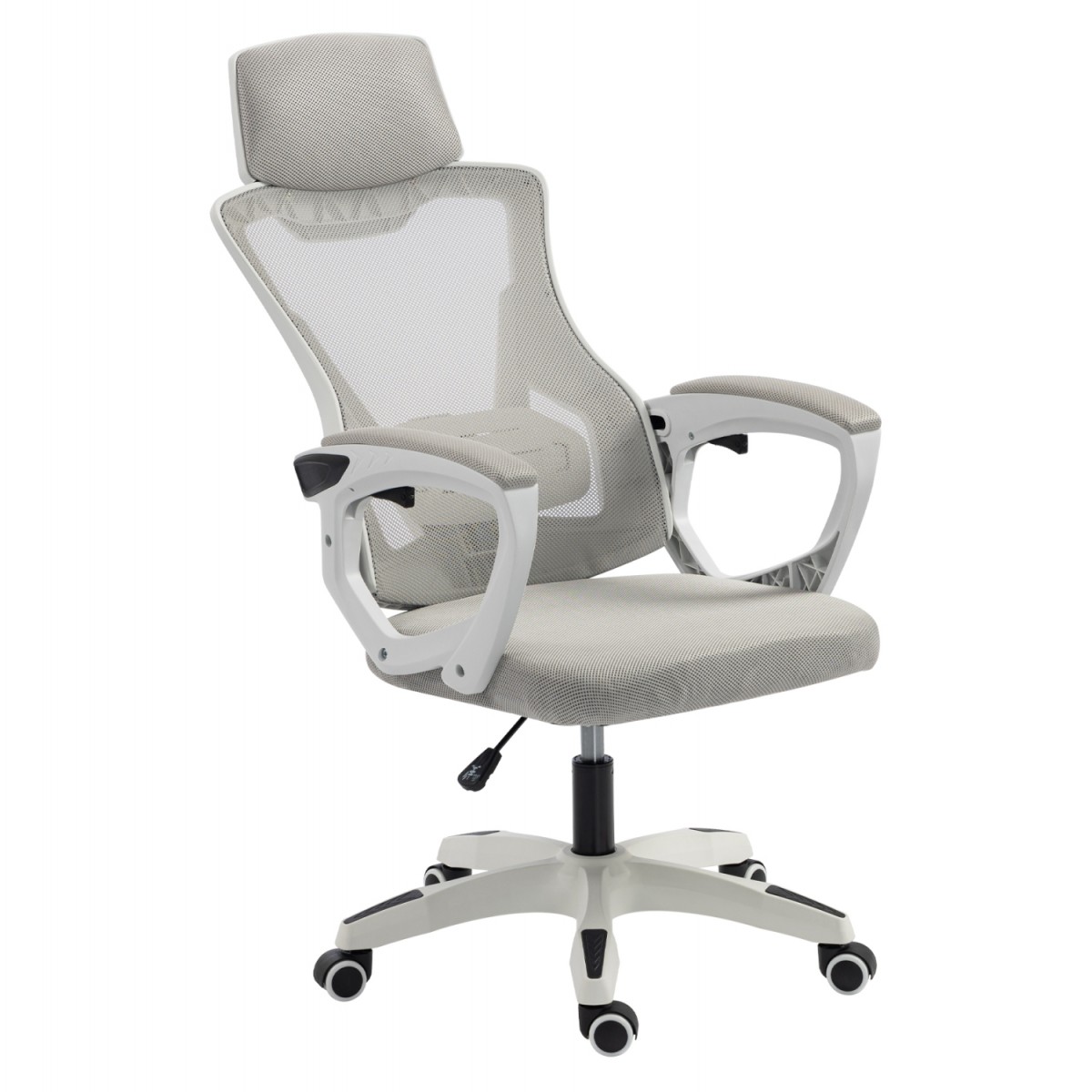 ΚΑΡΕΚΛΑ ΓΡΑΦΕΙΟΥ SALAS HM1223.02 P.P. ΛΕΥΚΟ-ΓΚΡΙ MESH ΥΦΑΣΜΑ 57x71x110-120Υεκ