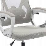 ΚΑΡΕΚΛΑ ΓΡΑΦΕΙΟΥ SALAS HM1223.02 P.P. ΛΕΥΚΟ-ΓΚΡΙ MESH ΥΦΑΣΜΑ 57x71x110-120Υεκ