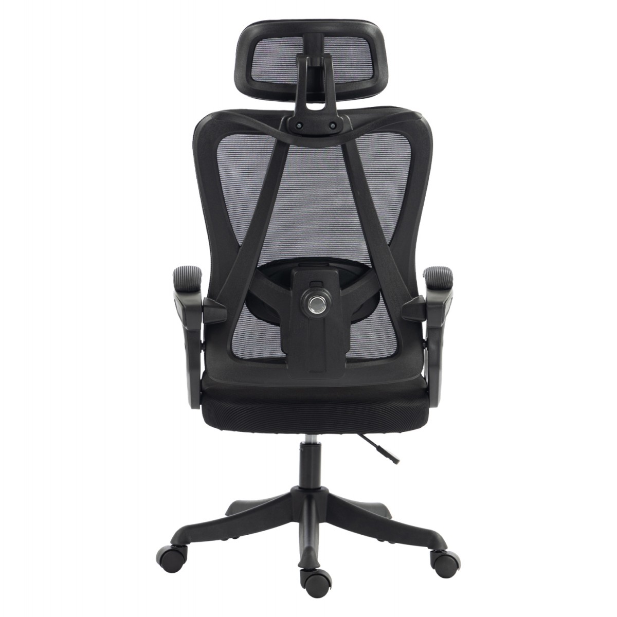 ΚΑΡΕΚΛΑ ΓΡΑΦΕΙΟΥ FRANTIC HM1224.01 ΜΑΥΡO MESH & ΠΟΛΥΠΡΟΠΥΛΕΝΙΟ 60x60x134Υεκ