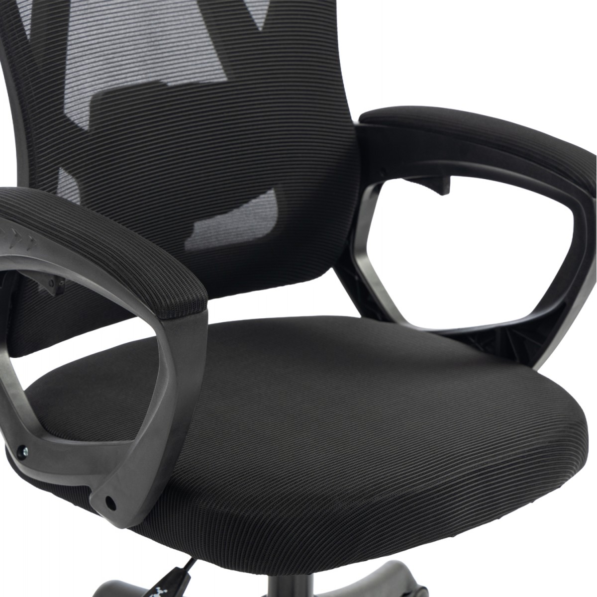 ΚΑΡΕΚΛΑ ΓΡΑΦΕΙΟΥ FRANTIC HM1224.01 ΜΑΥΡO MESH & ΠΟΛΥΠΡΟΠΥΛΕΝΙΟ 60x60x134Υεκ