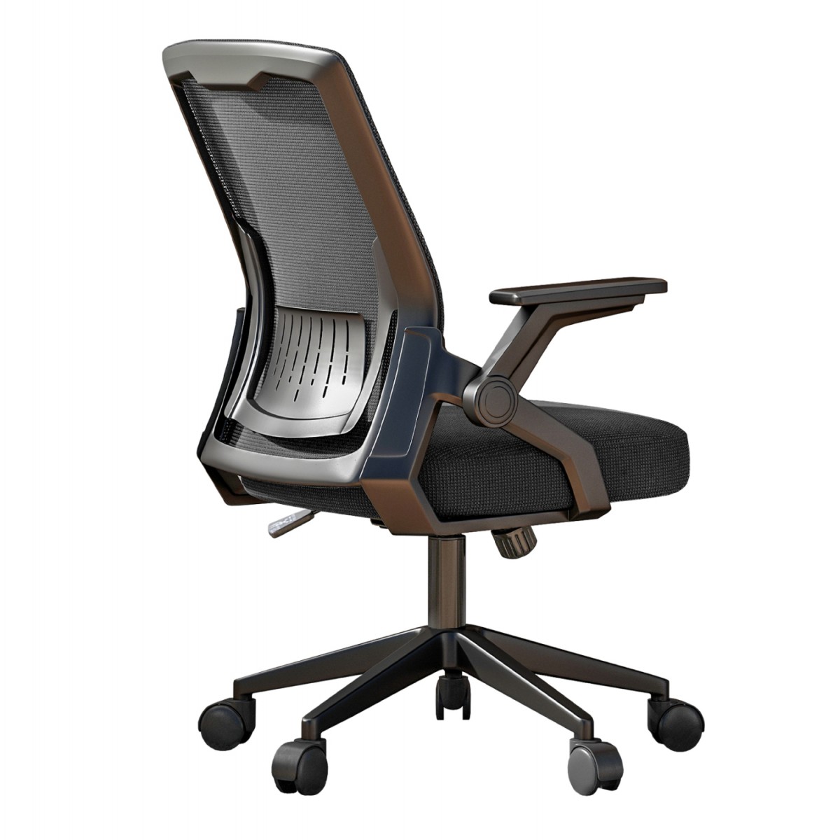 ΚΑΡΕΚΛΑ ΓΡΑΦΕΙΟΥ ZENITH HM1225.01 PP & MESH ΥΦΑΣΜΑ--ΜΑΥΡΟ 58x55x100Υεκ