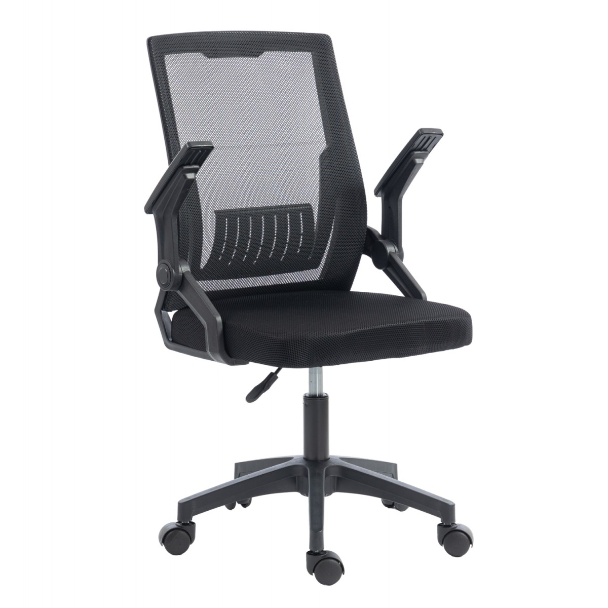 ΚΑΡΕΚΛΑ ΓΡΑΦΕΙΟΥ ZENITH HM1225.01 PP & MESH ΥΦΑΣΜΑ--ΜΑΥΡΟ 58x55x100Υεκ