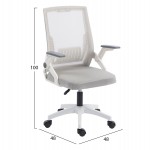ΚΑΡΕΚΛΑ ΓΡΑΦΕΙΟΥ ZENITH HM1225.02 ΛΕΥΚΟ PP--ΑΝΟΙΧΤΟ ΓΚΡΙ MESH 60x60x92-100Υεκ