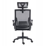 ΚΑΡΕΚΛΑ ΓΡΑΦΕΙΟΥ MATRON HM1226.01 ΜΑΥΡO PP & MESH ΥΦΑΣΜΑ 47x47x128Υεκ