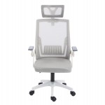 ΚΑΡΕΚΛΑ ΓΡΑΦΕΙΟΥ MATRON HM1226.02 ΛΕΥΚΟ PP--ΑΝΟΙΧΤΟ ΓΚΡΙ MESH 59x55x115Υεκ