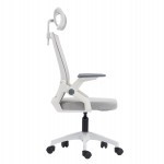 ΚΑΡΕΚΛΑ ΓΡΑΦΕΙΟΥ MATRON HM1226.02 ΛΕΥΚΟ PP--ΑΝΟΙΧΤΟ ΓΚΡΙ MESH 59x55x115Υεκ