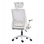 ΚΑΡΕΚΛΑ ΓΡΑΦΕΙΟΥ MATRON HM1226.02 ΛΕΥΚΟ PP--ΑΝΟΙΧΤΟ ΓΚΡΙ MESH 59x55x115Υεκ