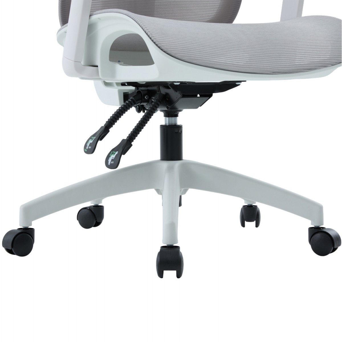 ΚΑΡΕΚΛΑ ΓΡΑΦΕΙΟΥ APEX HM1227.02 ΛΕΥΚΟ PP--ΑΝΟΙΧΤΟ ΓΚΡΙ MESH 68x68x120-130Υεκ