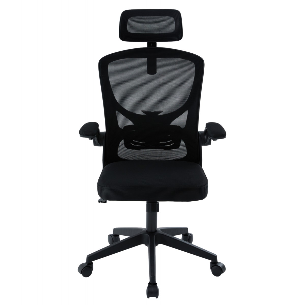 ΚΑΡΕΚΛΑ ΓΡΑΦΕΙΟΥ FLOATER HM1230.01 ΜΑΥΡO MESH & PP 62x62x106-116Υεκ