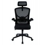 ΚΑΡΕΚΛΑ ΓΡΑΦΕΙΟΥ FLOATER HM1230.01 ΜΑΥΡO MESH & PP 62x62x106-116Υεκ
