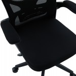 ΚΑΡΕΚΛΑ ΓΡΑΦΕΙΟΥ FLOATER HM1230.01 ΜΑΥΡO MESH & PP 62x62x106-116Υεκ