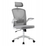 ΚΑΡΕΚΛΑ ΓΡΑΦΕΙΟΥ FLOATER HM1230.02 ΛΕΥΚΟ PP--ΑΝΟΙΧΤΟ ΓΚΡΙ MESH 62x62x106-116Υεκ