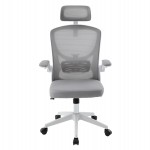 ΚΑΡΕΚΛΑ ΓΡΑΦΕΙΟΥ FLOATER HM1230.02 ΛΕΥΚΟ PP--ΑΝΟΙΧΤΟ ΓΚΡΙ MESH 62x62x106-116Υεκ