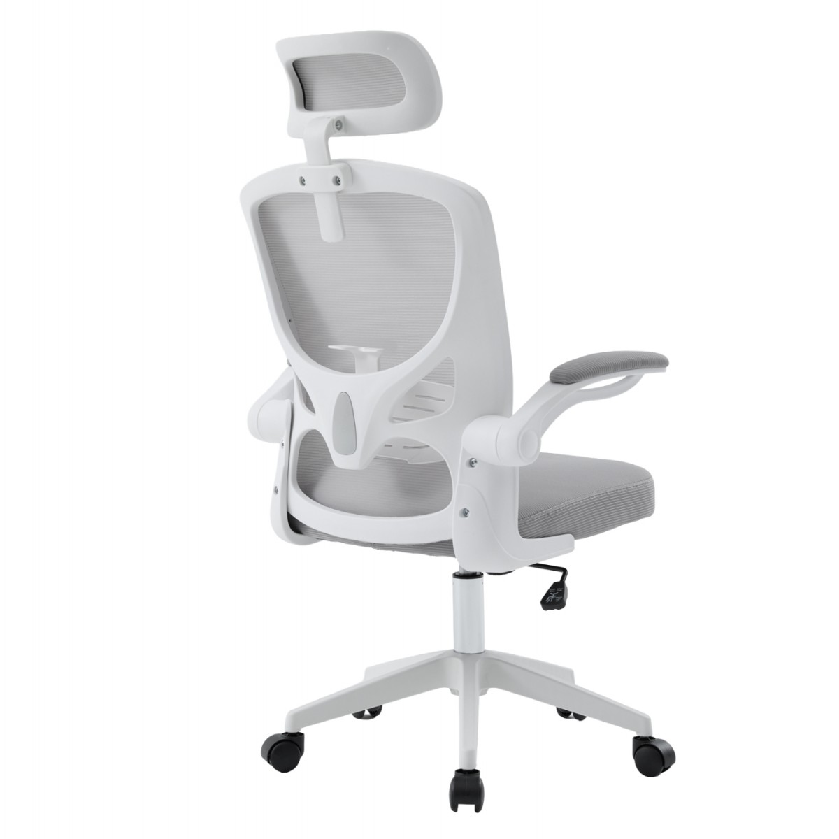 ΚΑΡΕΚΛΑ ΓΡΑΦΕΙΟΥ FLOATER HM1230.02 ΛΕΥΚΟ PP--ΑΝΟΙΧΤΟ ΓΚΡΙ MESH 62x62x106-116Υεκ