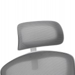 ΚΑΡΕΚΛΑ ΓΡΑΦΕΙΟΥ FLOATER HM1230.02 ΛΕΥΚΟ PP--ΑΝΟΙΧΤΟ ΓΚΡΙ MESH 62x62x106-116Υεκ