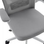 ΚΑΡΕΚΛΑ ΓΡΑΦΕΙΟΥ FLOATER HM1230.02 ΛΕΥΚΟ PP--ΑΝΟΙΧΤΟ ΓΚΡΙ MESH 62x62x106-116Υεκ