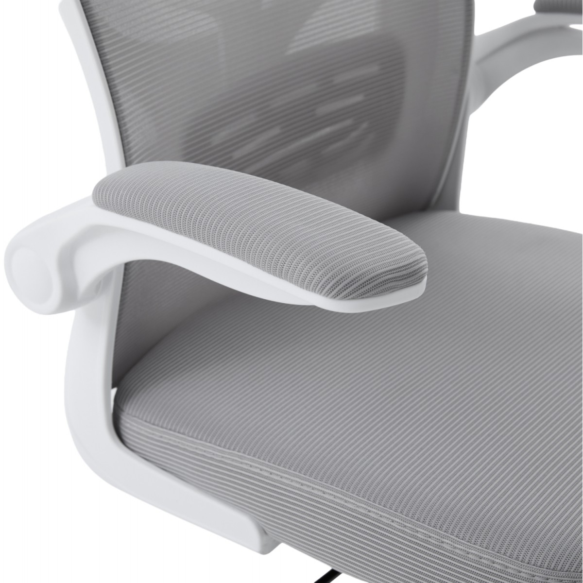 ΚΑΡΕΚΛΑ ΓΡΑΦΕΙΟΥ FLOATER HM1230.02 ΛΕΥΚΟ PP--ΑΝΟΙΧΤΟ ΓΚΡΙ MESH 62x62x106-116Υεκ