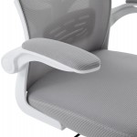 ΚΑΡΕΚΛΑ ΓΡΑΦΕΙΟΥ FLOATER HM1230.02 ΛΕΥΚΟ PP--ΑΝΟΙΧΤΟ ΓΚΡΙ MESH 62x62x106-116Υεκ
