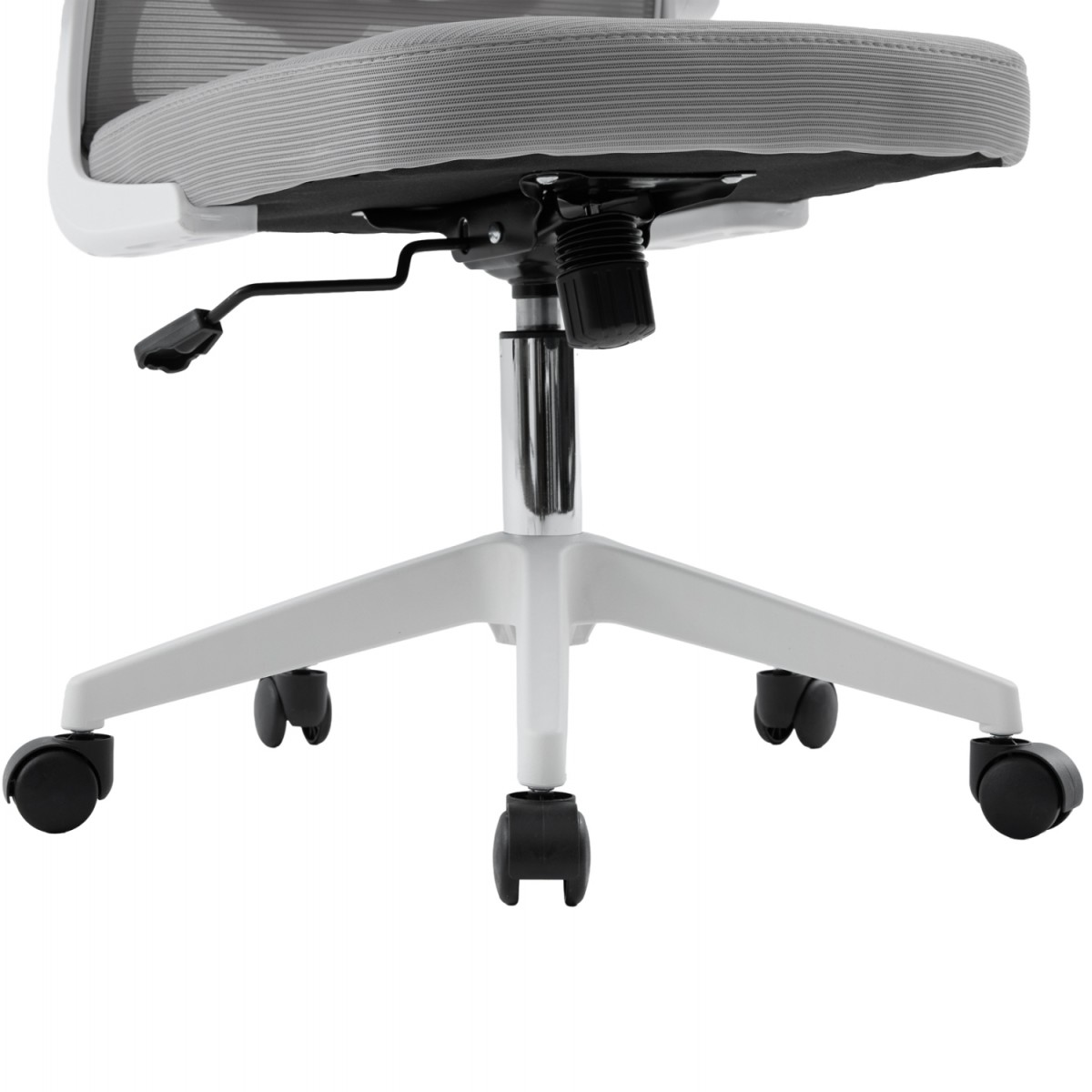 ΚΑΡΕΚΛΑ ΓΡΑΦΕΙΟΥ FLOATER HM1230.02 ΛΕΥΚΟ PP--ΑΝΟΙΧΤΟ ΓΚΡΙ MESH 62x62x106-116Υεκ