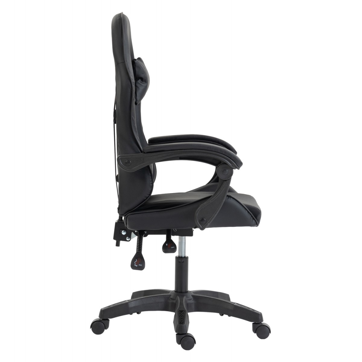 ΚΑΡΕΚΛΑ GAMING STRATUS HM1231.01 ΜΑΥΡΟ PVC--ΜΕ ΜΑΞIΛΑΡΑΚΙΑ ΜΕΣΗΣ/ΚΕΦΑΛΗΣ 62x62x119Υεκ