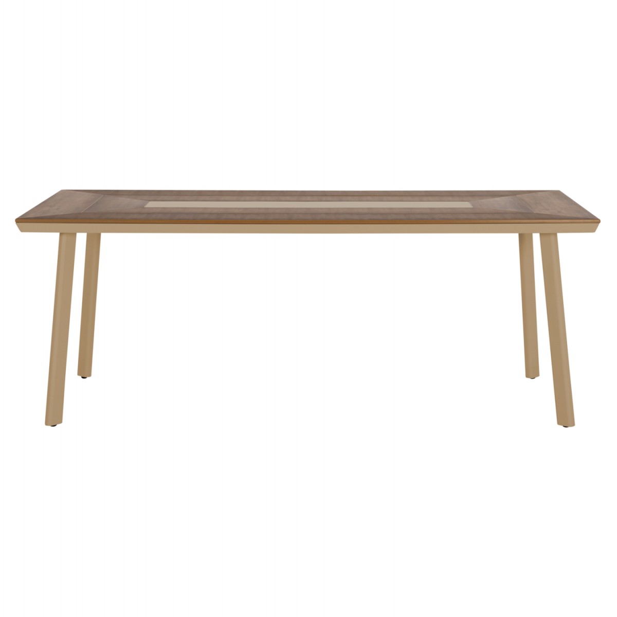 ΤΡΑΠΕΖΙ ΑΛΟΥΜΙΝΙΟΥ TABER HM5131.04 ΚΑΠΟΥΤΣΙΝΟ ΜΕ POLYWOOD TOP 200x100x75Υεκ