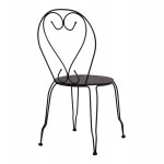 ΚΑΡΕΚΛΑ ΜΕΤΑΛΛΙΚΗ AMORE ΜΑΥΡΗ 42x48x90 εκ. HM5007.11