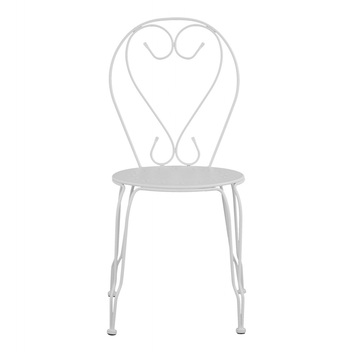 ΚΑΡΕΚΛΑ ΜΕΤΑΛΛΙΚΗ AMORE ΛΕΥΚΗ 42x48x90 εκ. HM5007.12