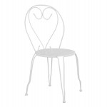 ΚΑΡΕΚΛΑ ΜΕΤΑΛΛΙΚΗ AMORE ΛΕΥΚΗ 42x48x90 εκ. HM5007.12