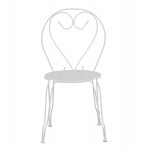 ΚΑΡΕΚΛΑ ΜΕΤΑΛΛΙΚΗ AMORE ΛΕΥΚΗ 42x48x90 εκ. HM5007.12