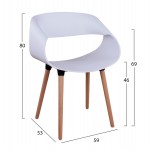 ΠΟΛΥΘΡΟΝΑ ΠΟΛΥΠΡΟΠΥΛΕΝΙΟΥ MAGGIE HM8600.01 ΣΕ ΛΕΥΚΟ ΧΡΩΜΑ 59x53x80Υ εκ.