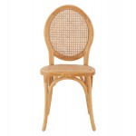 ΚΑΡΕΚΛΑ ΞΥΛΙΝΗ TINSLEY ΜΕ ΟΒΑΛ ΠΛΑΤΗ ΚΑΙ ΠΛΕΞΗ RATTAN ΣΕ ΦΥΣΙΚΗ ΑΠΟΧΡΩΣΗ HM8745.01 45x50x97 εκ.