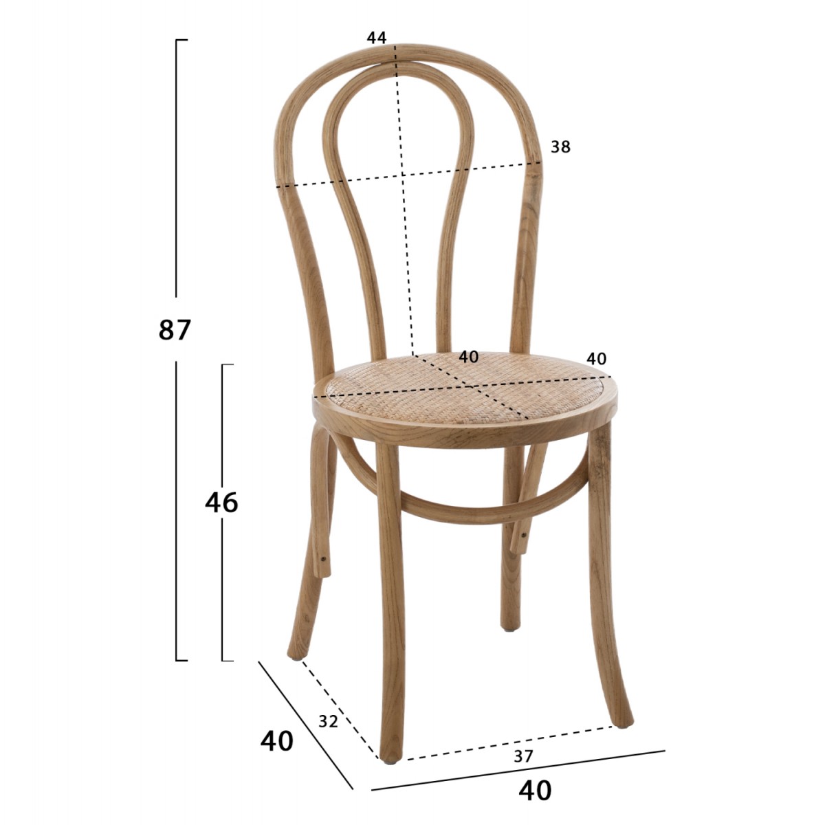 ΞΥΛΙΝΗ ΚΑΡΕΚΛΑ MONTREAL ΤΥΠΟΥ ΒΙΕΝΝΗΣ HM8914.05 ΑΠΟ ΞΥΛΟ ΟΞΙΑΣ ΣΕ ΧΡΩΜΑ DARK HONEY