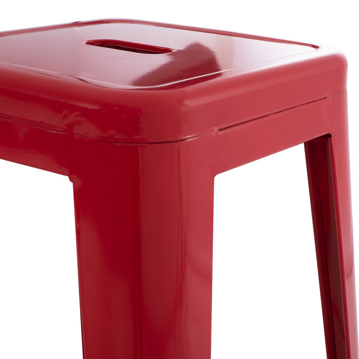 ΣΚΑΜΠΟ BAR ΜΕΤΑΛΛΙΚΟ MELITA ΣΕ ΚΟΚΚΙΝΟ HM8642.04 43x43x78Y εκ.