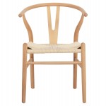 ΚΑΡΕΚΛΑ ΤΡΑΠΕΖΑΡΙΑΣ BRAVE HM8695.11 ΞΥΛΟ ΟΞΙΑΣ ΚΑΙ ΣΧΟΙΝΙ ΣΕ ΦΥΣΙΚΟ 54.5x53x75Υεκ.