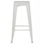 ΣΚΑΜΠΟ ΜΠΑΡ ΜΕΤΑΛΛΙΚΟ MELITA-PRO HM8642.41 ΣΕ ΛΕΥΚΟ ΜΑΤ 43x43x78Υεκ.