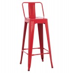 ΣΚΑΜΠΟ BAR ME ΠΛΑΤΗ ΜΕΤΑΛΛΙΚΟ MELITA-PRO HM8643.44 ΚΟΚΚΙΝΟ 42x42x100Υεκ.