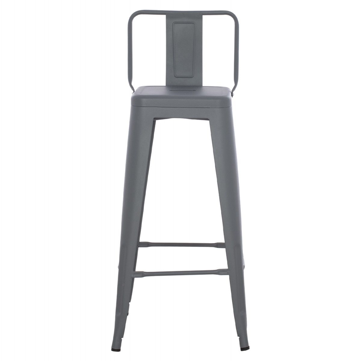 ΣΚΑΜΠΟ BAR ME ΠΛΑΤΗ ΜΕΤΑΛΛΙΚΟ MELITA-PRO HM8643.50 ΓΚΡΙ 42x42x100Υεκ.